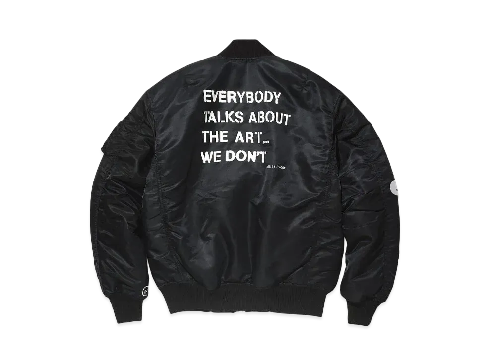 FRAGMENT x nonnative Trooper Puff Blouson Nylon Twill With Gore-Tex Windstopper® "Everybody Talks..." "Black"