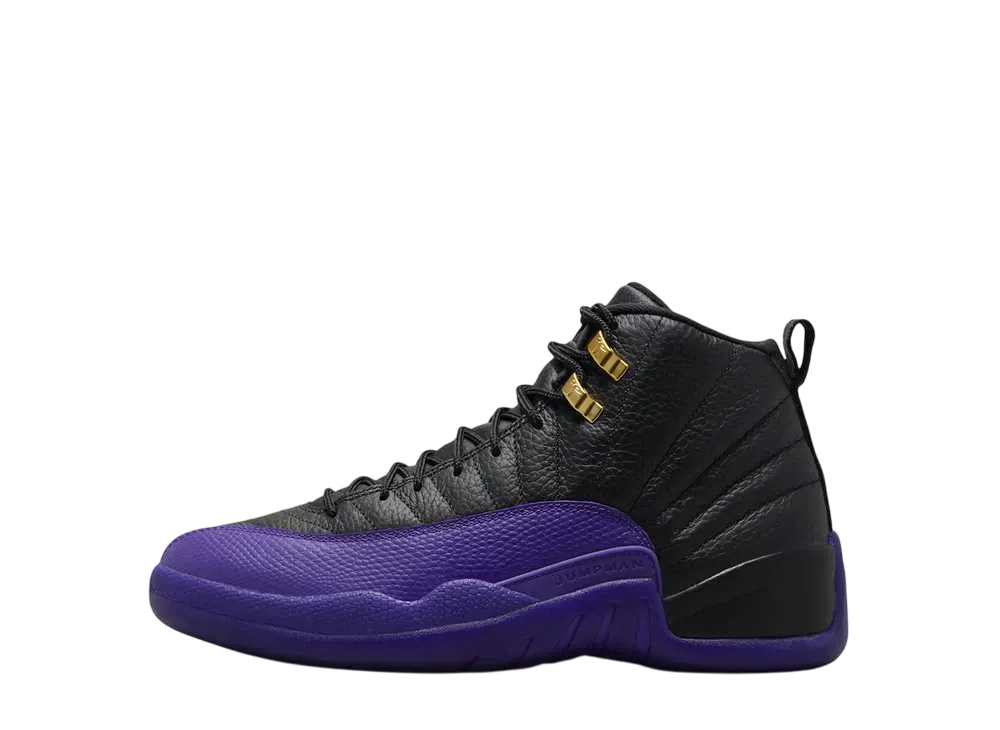 Nike GS Air Jordan 12 "Black/Metallic Gold/Taxi/Field Purple"