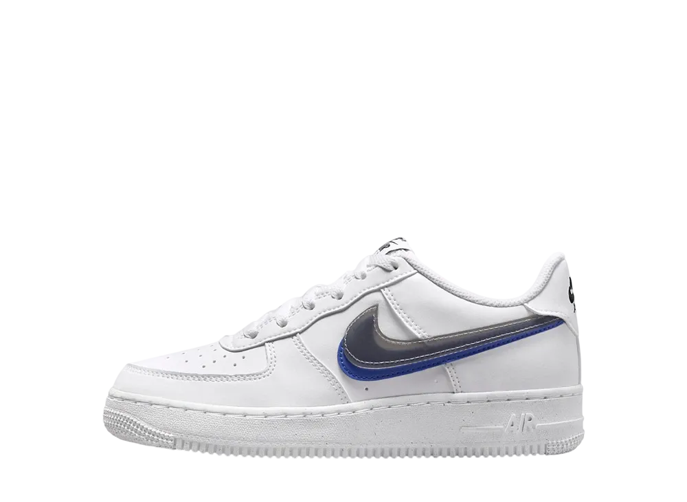ナイキ GS エアフォース1 ロー インパクト ネクストネイチャー "ホワイト/ハイパーロイヤル"