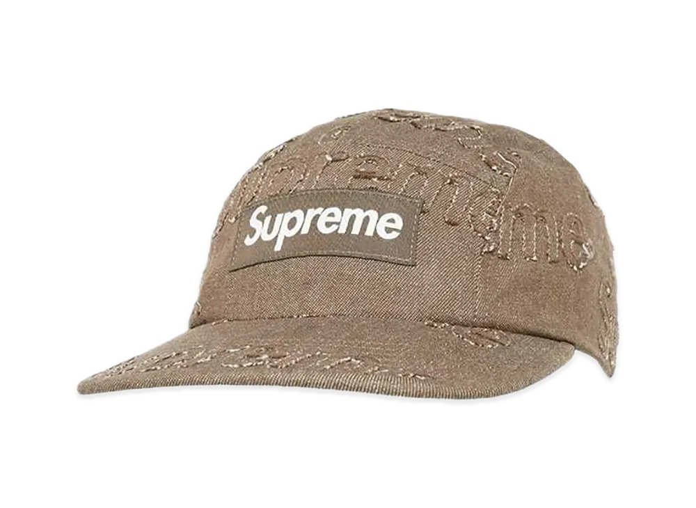 Supreme Lasered Denim Camp Cap "Brown"
