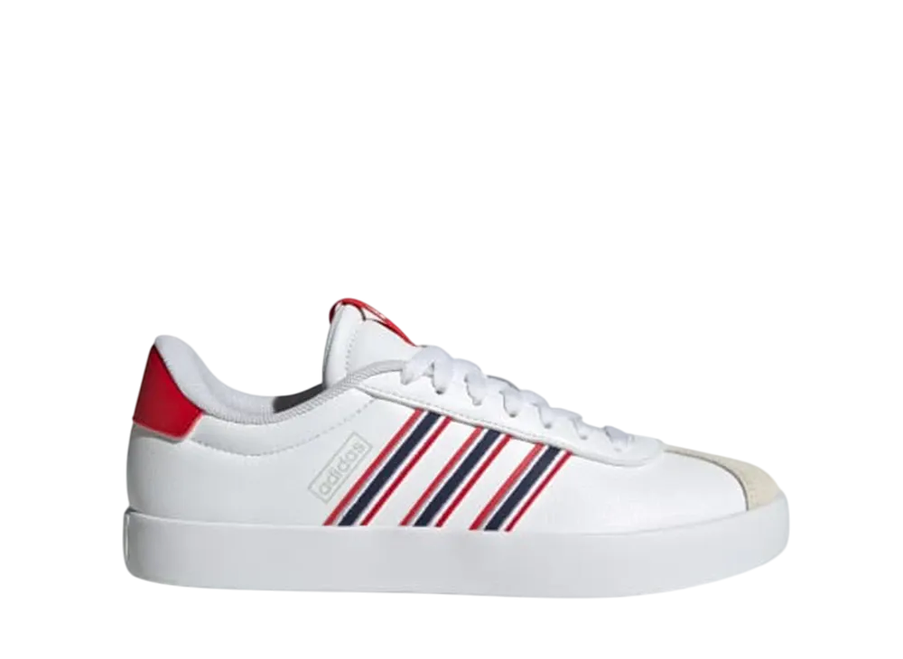 アディダス ウィメンズ VL コート 3.0 "クラウドホワイト/チームネイビーブルー2/ベタースカーレット"