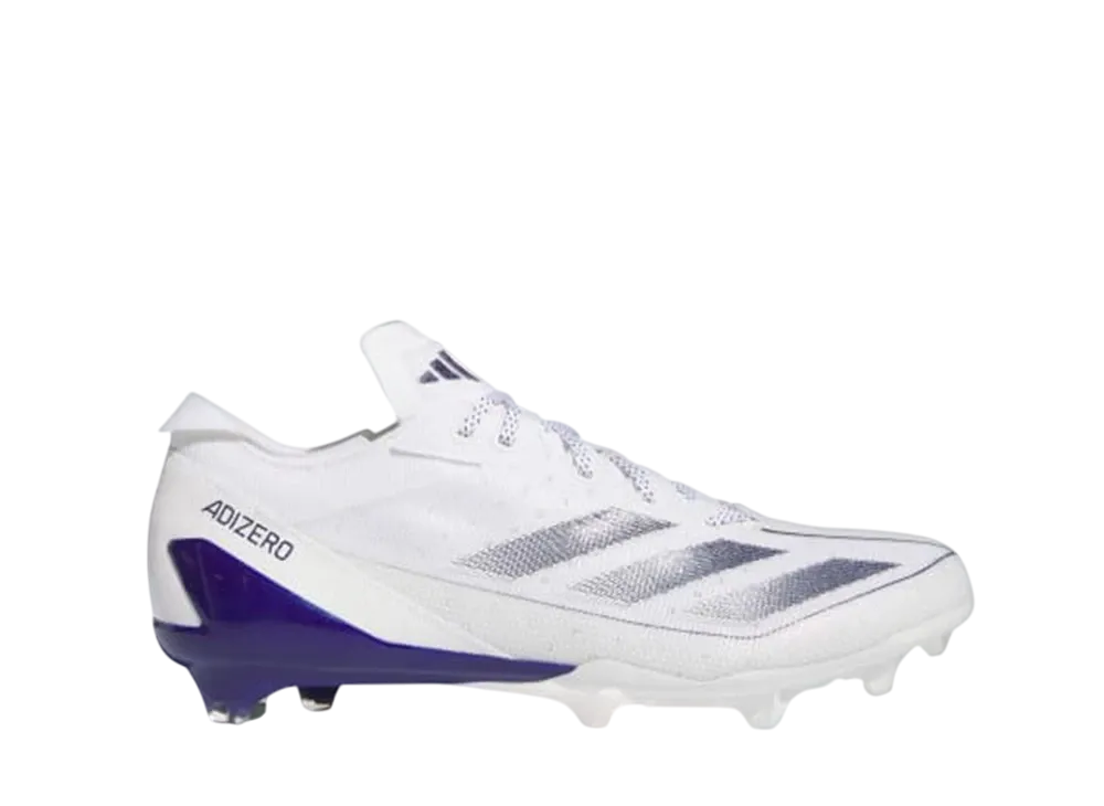アディダス アディゼロ エレクトリック フットボールスパイク "クラウドホワイト/チームカレッジパープル"