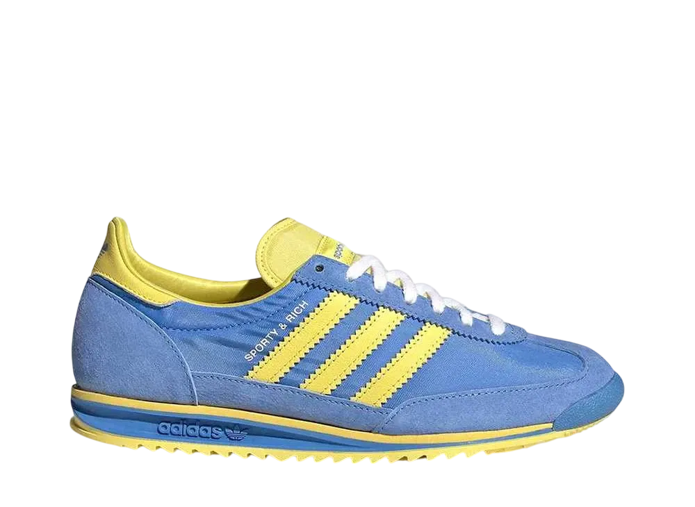 Sporty & Rich × adidas Women's SL 72 RS "Blue/Yellow"