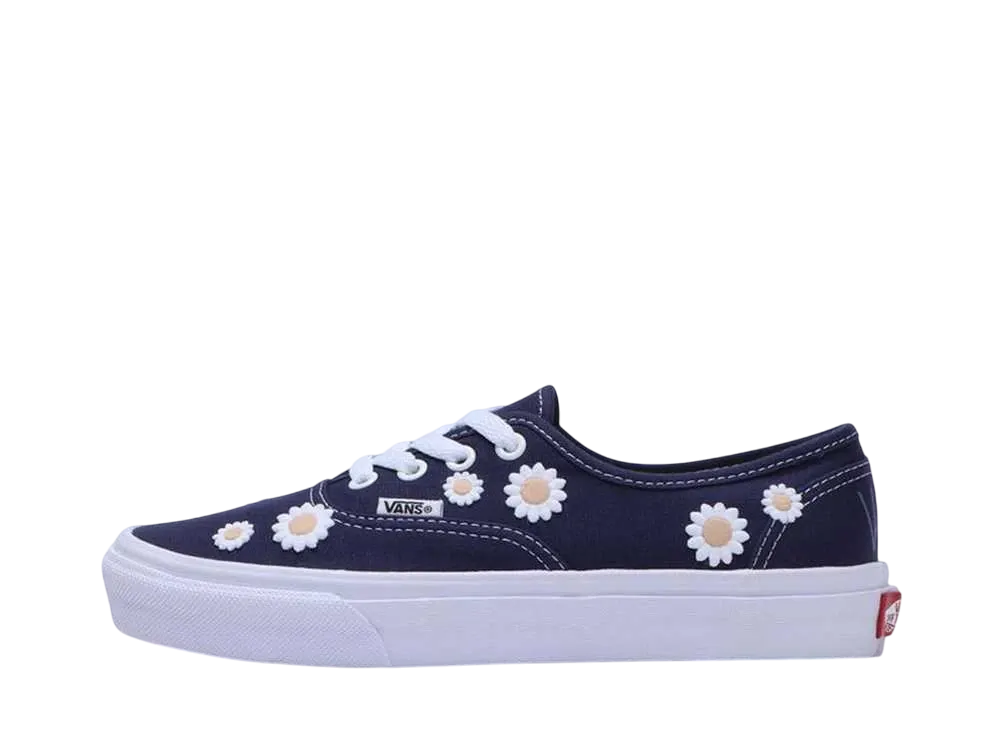 バンズ ウィメンズ オーセンティック "ネイビー/フラワー" (V44CF EMB.F)