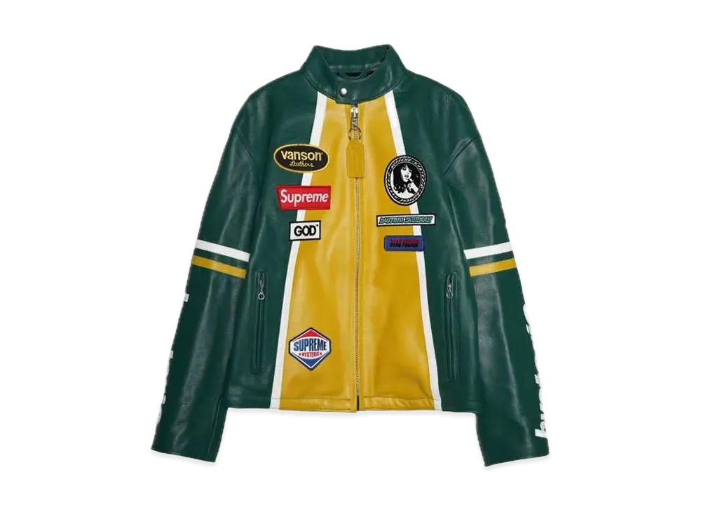 Supreme x HYSTERIC GLAMOUR Vanson Leather Jacket "Green"