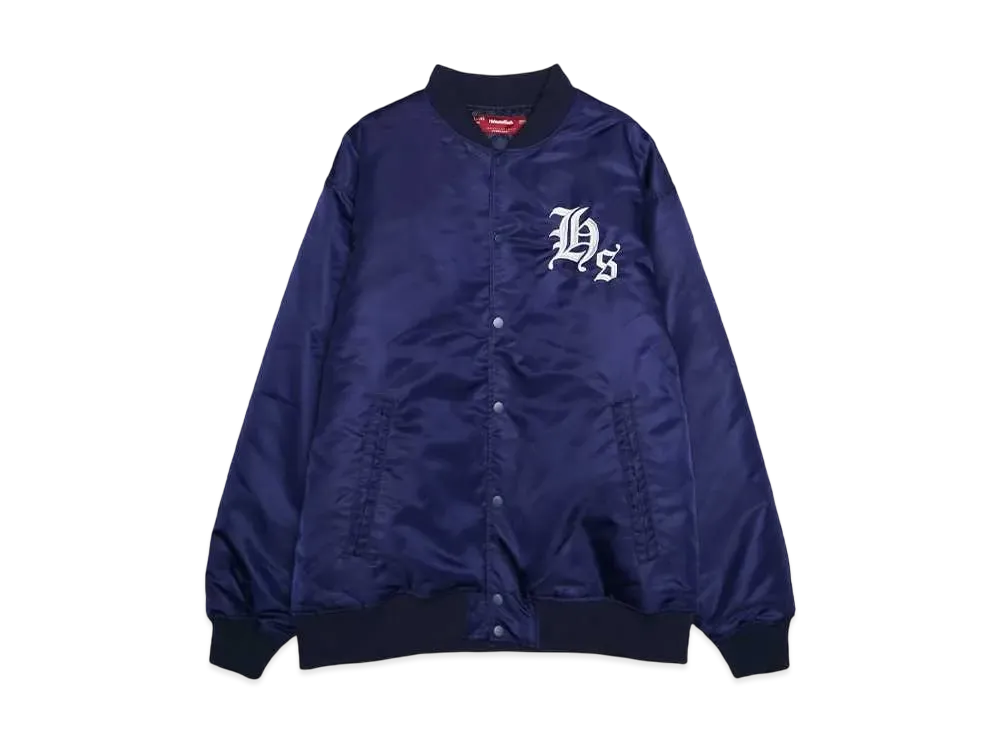 Hide and Seek Nylon Varsity Jacket(24aw) "NAVY"