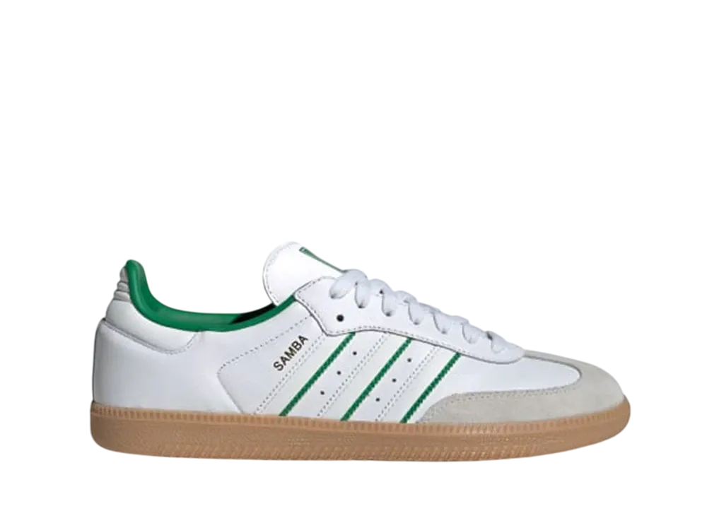 adidas Samba OG "Cloud White/Crystal White/Green"