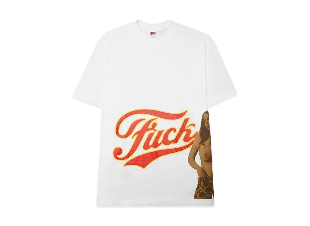 Supreme x HYSTERIC GLAMOUR Fuck Tee "White"