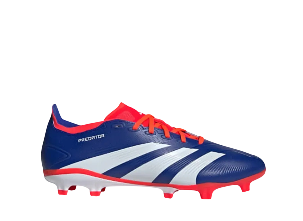 adidas Predator League Firm Ground Cleats "Lucid Blue/Cloud White/Solar Red"