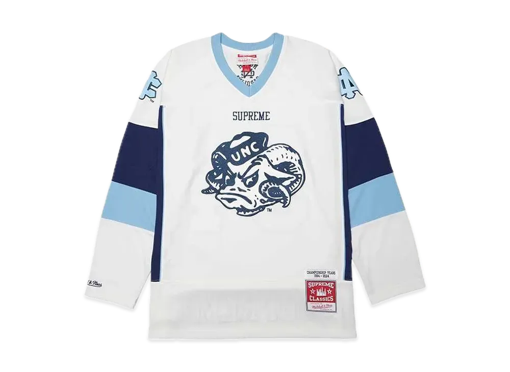 Supreme x Mitchell & Ness NCAA Hockey Jersey "White"
