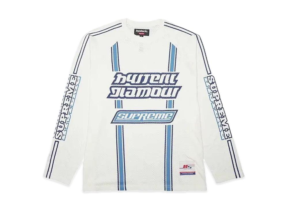 Supreme x HYSTERIC GLAMOUR Mesh L/S Top "White"