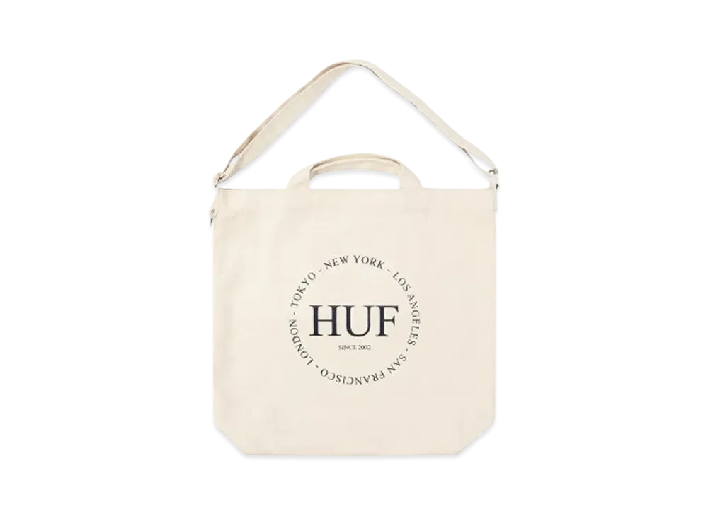 HUF Winter 24 Fine Print 2Way Tote Bag "Natural"