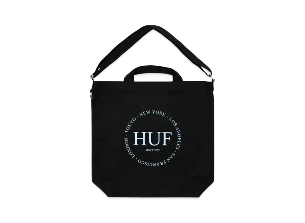 HUF Winter 24 Fine Print 2Way Tote Bag "Black"