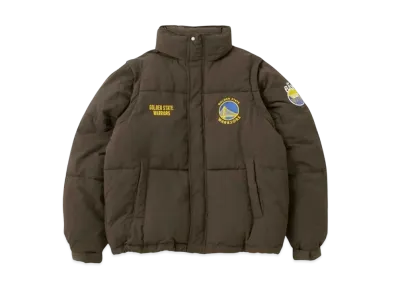 NBA Team Multi Way Oversized Nylon Padding Jacket Wariors "Dark Brown"