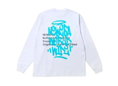 NEW ERA Long Sleeve Oversized Cotton T-shirt Graffiti "White"