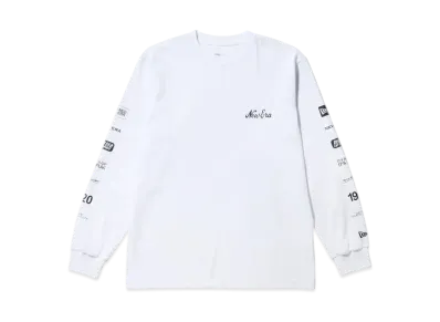 NEW ERA Long Sleeve Performance T-shirt Archive Logo Regular Fit "White"
