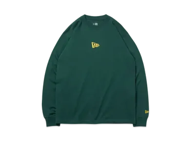 NEW ERA Long Sleeve Cotton T-shirt Flag Logo Mini Regular Fit "Dark Green"
