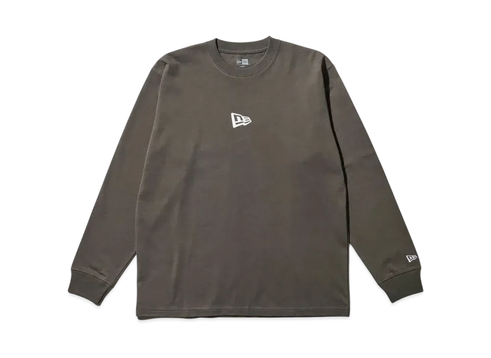 NEW ERA Long Sleeve Cotton T-shirt Flag Logo Mini Regular Fit "Moss"
