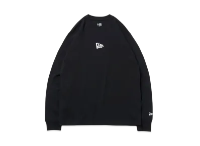 NEW ERA Long Sleeve Cotton T-shirt Flag Logo Mini Regular Fit "Black"
