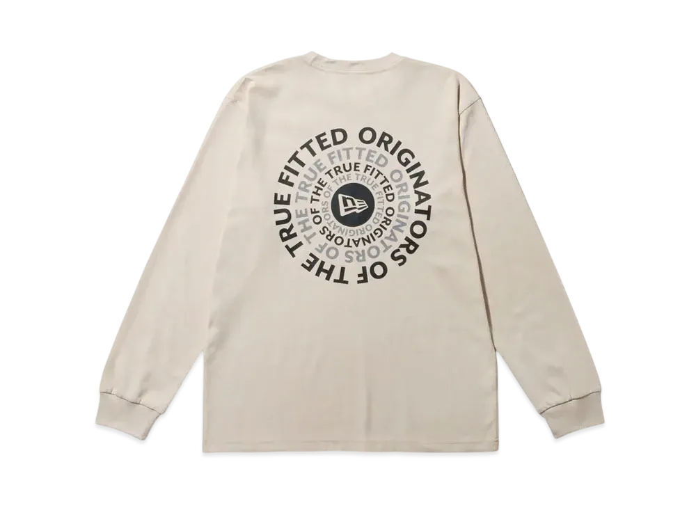 NEW ERA Long Sleeve Performance T-shirt Circle OOTTF Regular Fit "Stone"