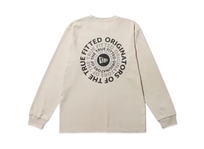 NEW ERA Long Sleeve Performance T-shirt Circle OOTTF Regular Fit "Stone"