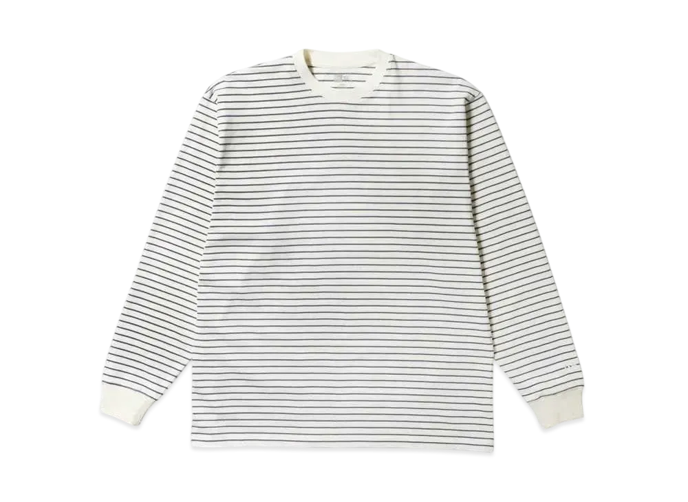 NEW ERA Long Sleeve Oversized Cotton T-shirt Micro Border "Off White"