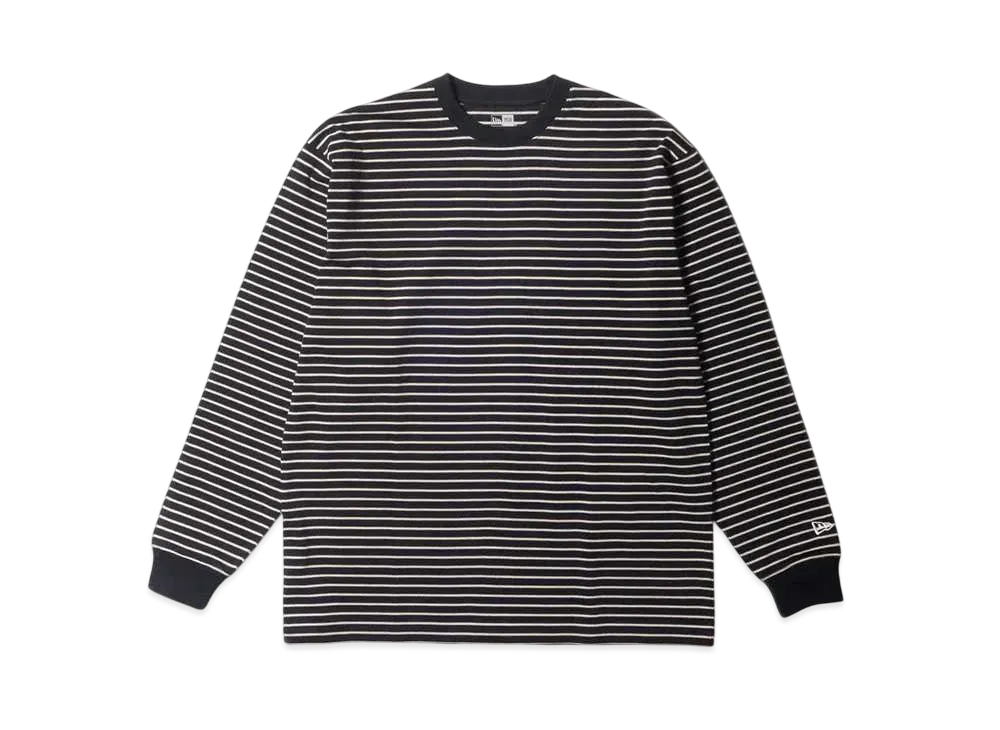 NEW ERA Long Sleeve Oversized Cotton T-shirt Micro Border "Black"