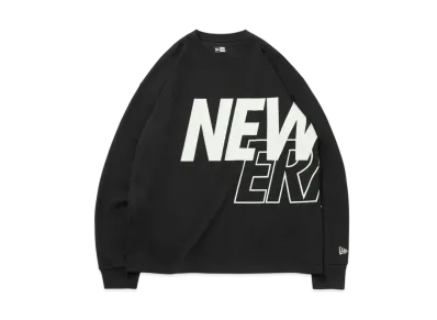 NEW ERA Long Sleeve Oversized Performance T-shirt Front & Back Logo "Black"