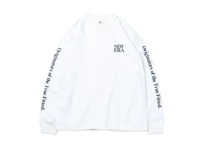 NEW ERA Long Sleeve Cotton T-shirt Originators of the True Fitted Regular Fit "White"