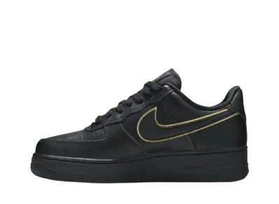 Nike Women's Air Force 1 Low "Black Gold Swoosh"