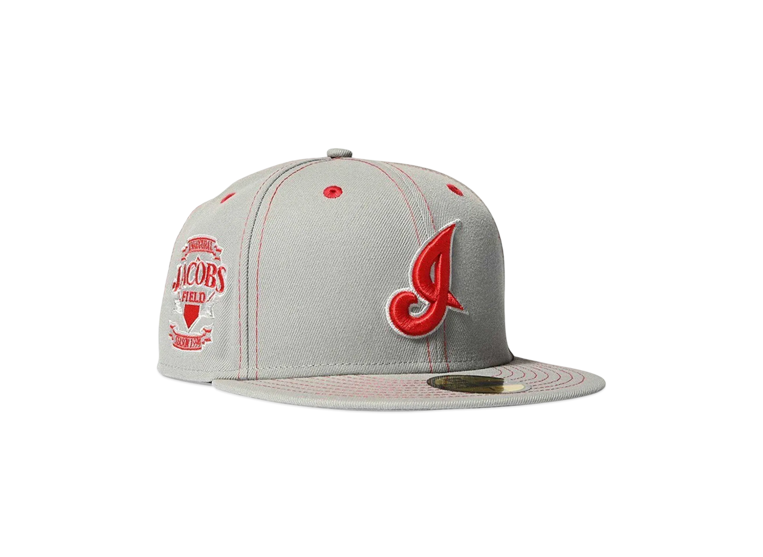 HOME GAME CLEVELAND INDIANS CO JACOBS FILED 59FIFTY "GRAY"