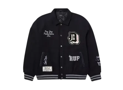HUF x J Dilla The Basement Varsity Jacket "Navy"