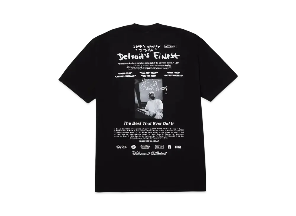 HUF x J Dilla Detroit Finest S/S Tee "Black"