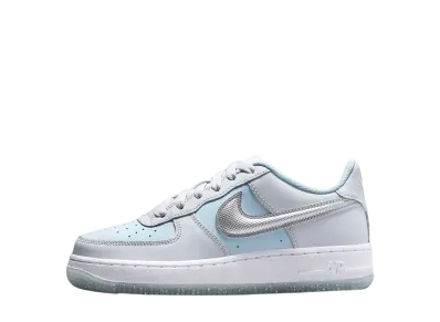 Nike GS Air Force 1 "Pure Platinum/Glacier Blue/Metallic Silver"