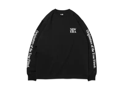 NEW ERA Long Sleeve Cotton T-shirt Originators of the True Fitted Regular Fit "Black"