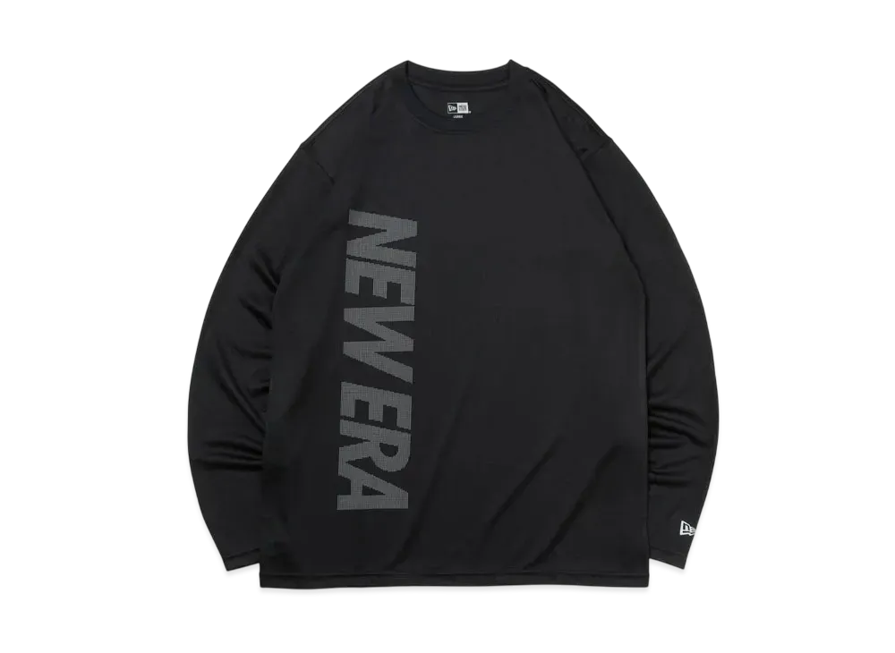 NEW ERA Performance Apparel Long Sleeve Tech T-shirt Vertical Dot Logo "Black"