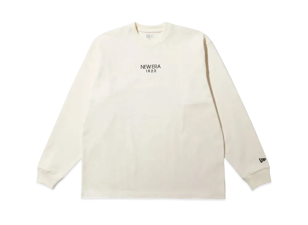 NEW ERA Long Sleeve Oversized Cotton T-shirt Heavyweight New Era 1920 "Off White"