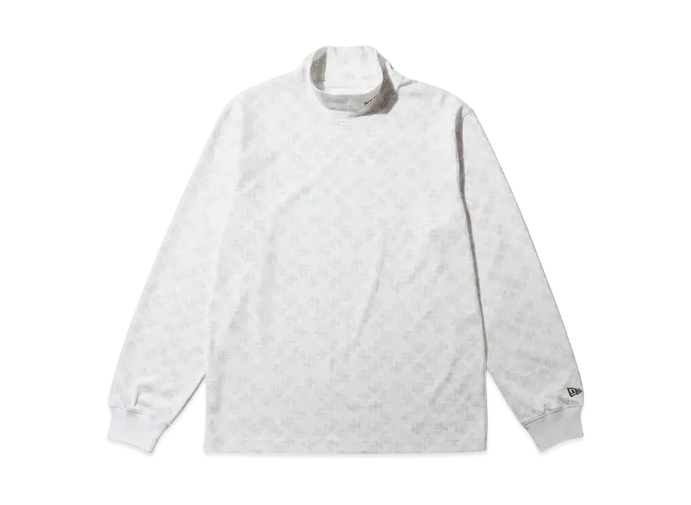 NEW ERA Golf Long Sleeve High Collar Performance T-shirt All Over "Off White"