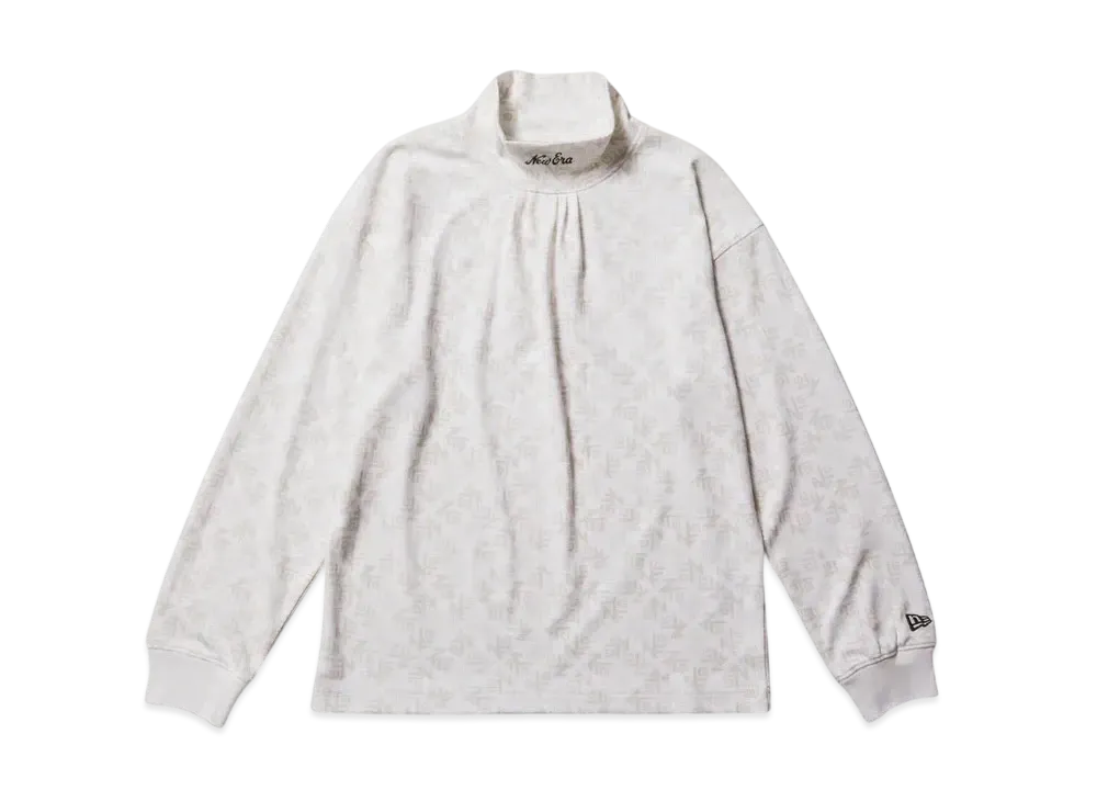 NEW ERA Golf Women's Long Sleeve High Collar Performance T-Shirt Allover "Off White"