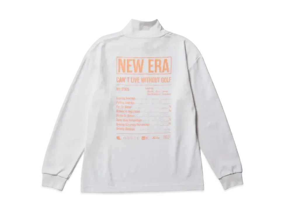 NEW ERA Golf Women's High Collar Long Sleeve Performance T-Shirt Stats "Off White"