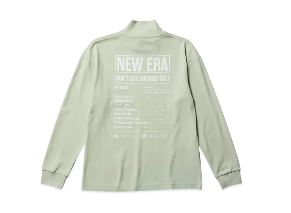 NEW ERA Golf Women's High Collar Long Sleeve Performance T-Shirt Stats "Olive"
