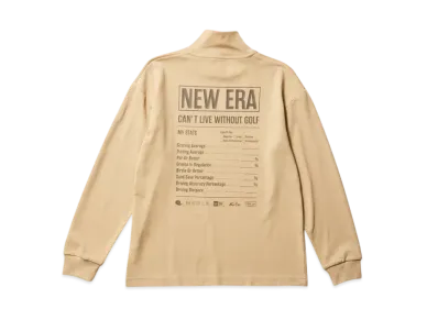 NEW ERA Golf Women's High Collar Long Sleeve Performance T-Shirt Stats "Khaki"