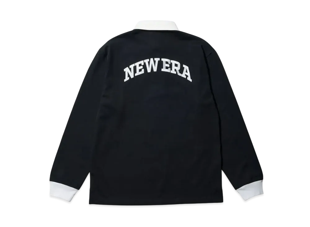 NEW ERA Golf Long Sleeve Rugby Shirt Heavyweight Solid "Black"