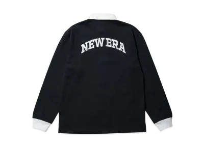 NEW ERA Golf Long Sleeve Rugby Shirt Heavyweight Solid "Black"