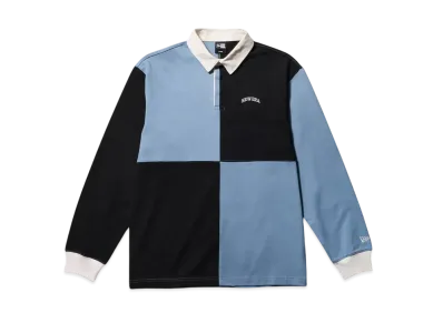 NEW ERA Golf Long Sleeve Rugby Shirt Heavyweight Block "Black/Slate"
