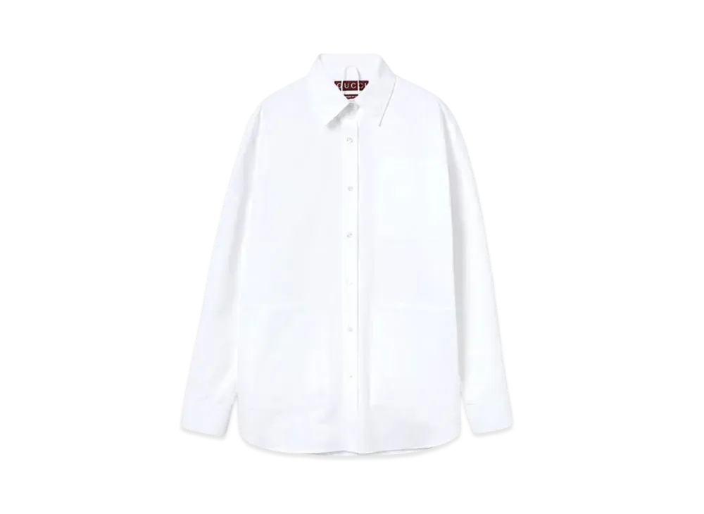 GUCCI Heavy Cotton Poplin Shirt "White"