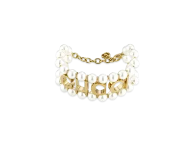 GUCCI Bracelet With Pearls "Light Gold"
