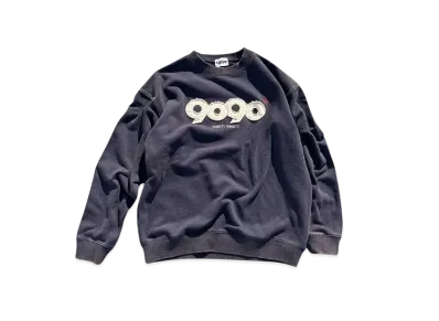 9090 9090 OG Logo Patched Crewneck Sweat "NAVY"