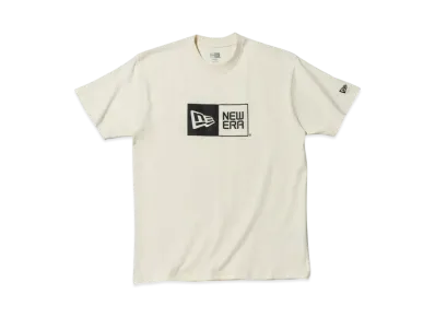 NEW ERA Short Sleeve Cotton T-shirt Box Logo Regular Fit "Off White"
