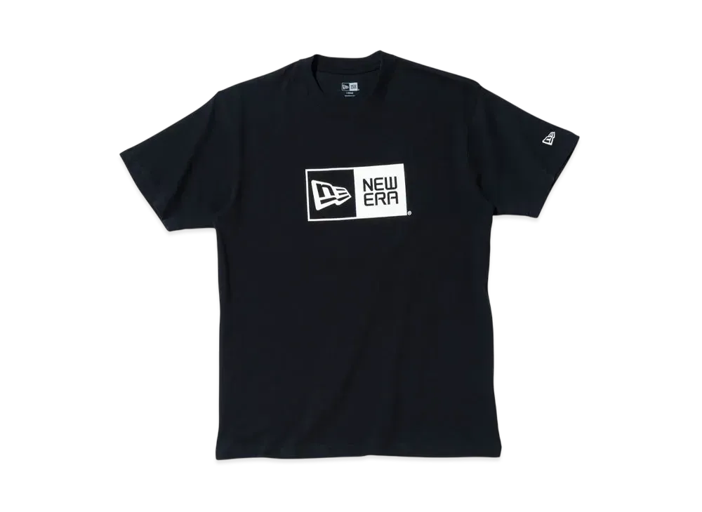 NEW ERA Short Sleeve Cotton T-shirt Box Logo Regular Fit "Black"